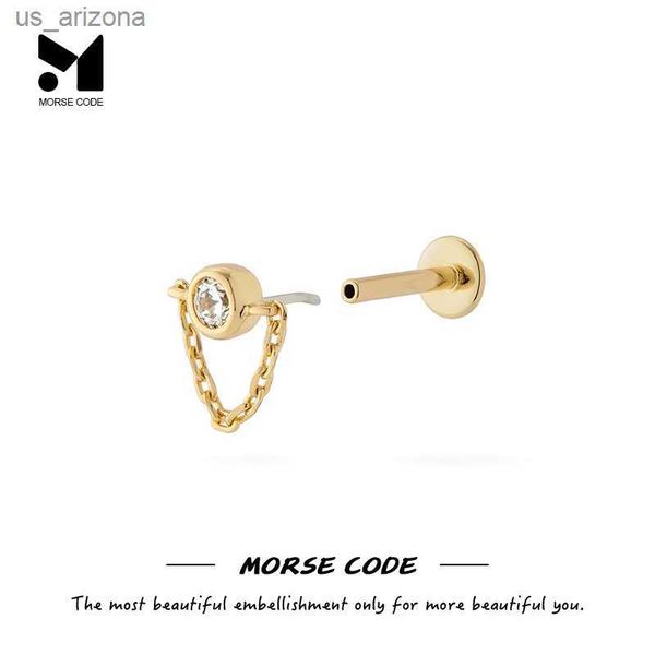

mc s925 silver threadless push in labret cartilage helix tragus body piercing for women girl stud earring jewelry gifts brincos l230620, Golden;silver