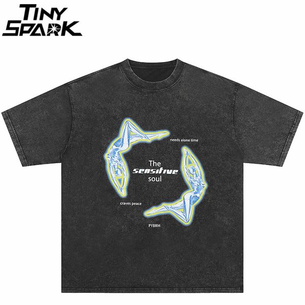 

mens tshirts retro washing tshirt street clothing soulmate cotton hiphop harajuku black blue 230707, White;black