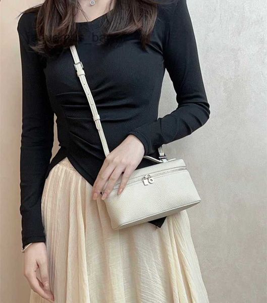 

loro * piana bag loro classic l19 box bag soft layer calf leather inner lining sheepskin one shoulder crossbody bag small square bag