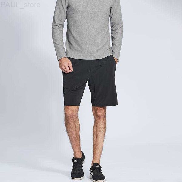 

men's lulu shorts men shorts quick drying yoga sports fitness short pants have cinchable drawcord summer training sweatpants with back, White;black