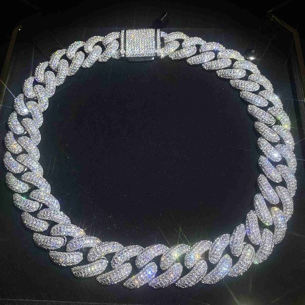 

yss jewelry 925 silver 19mm gold plated 4 rows cuban chain