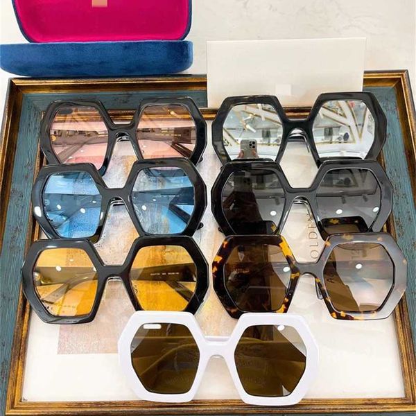 

2023 new g-family polygonal ins windnet red same style plate fashion sunglasses female gg0772s, White;black