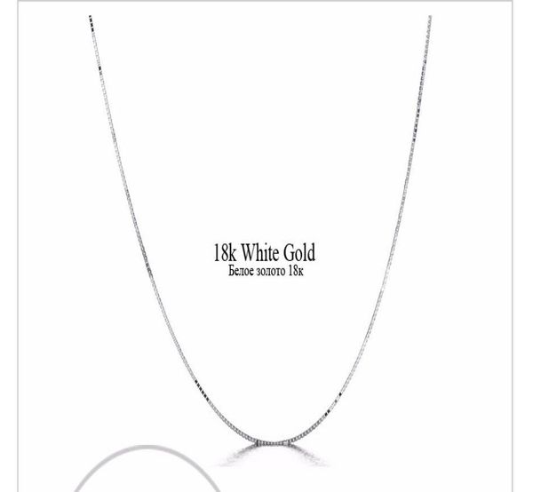 

fast genuine 18k white gold yellow gold women039s chain necklace6088747, Silver