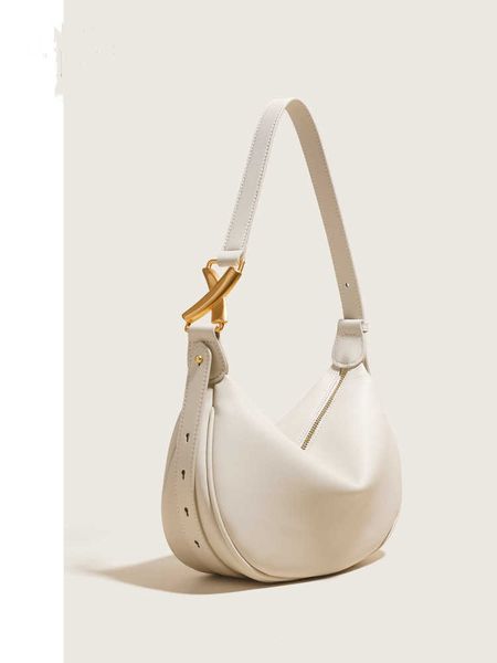 

baobao women's tote bag luxury sense small market new cowhide one shoulder crossbody bag underarm bag half moon bag