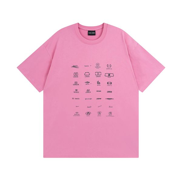 

blcg lencia 2023 summer new 250g 100% cotton fabric t-shirt men print color drop sleeve loose tshirts oversize 2023177, White;black