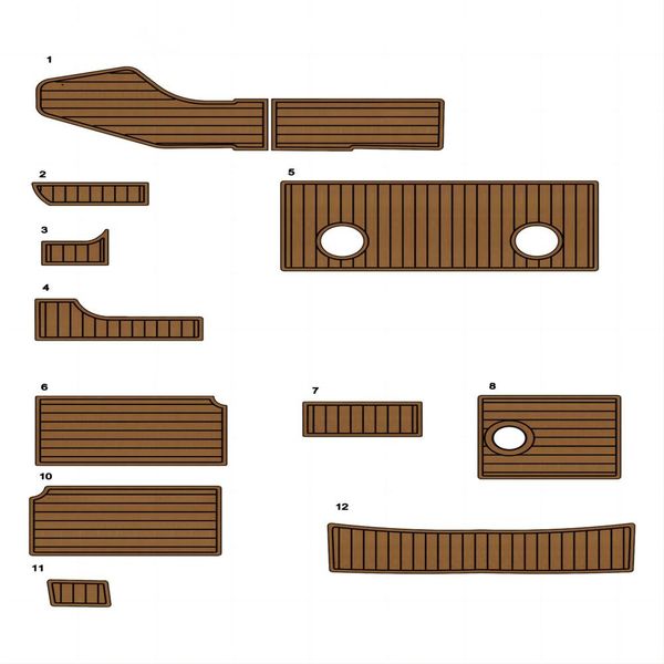 

1996 wellcraft eclipse 2400 swim platform cockpit mat boat eva teak flooring pad backing self adhesive seadek gatorstep style pads