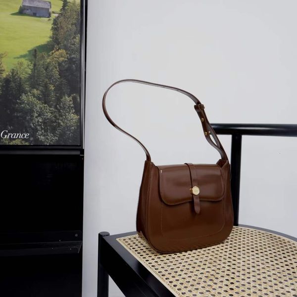 

evening bags firmranch korean trendy retro french style simple bright genuine leather texture women s magnetic button shoulder underarm bag