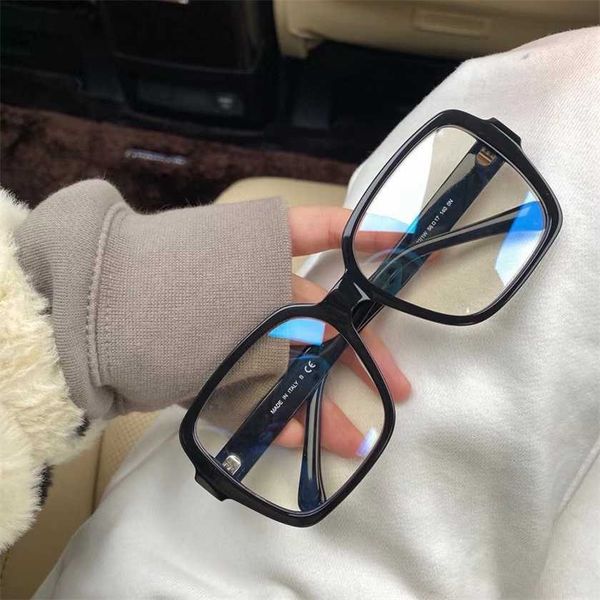 

sunglasses 2023 xiaoxiang family's new fashion eyeglass women's 5408 black frame plain slim face anti blue light myopia available, White;black