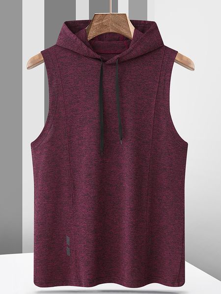 

men' tank summer hooded tank men breathable sleeveless bodybuilding vest sportswear workout gym men' clothing sweat 230710, White;black