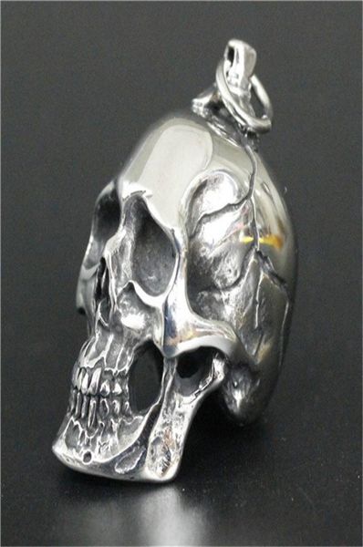 

est huge heavy skull pendant 316l stainless steel jewelry personal design cool men boys biker7635721, Silver