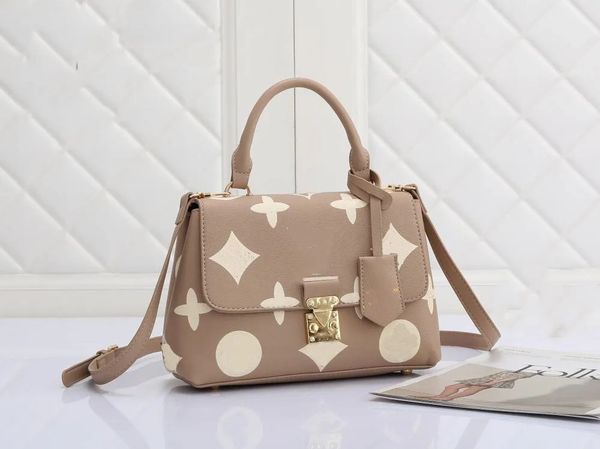 

designer madeleine bb handbag totes bag purse luxury crossbody shoulder bag women monograms leather embossed print s-lock pochette handle ha