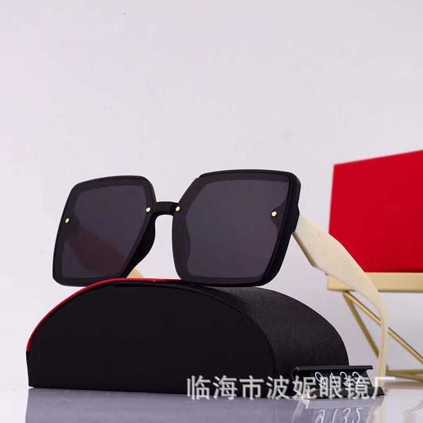 

P glasses 2022 New Fashion Square Large Frame Sunglasses Women's polarized sunglasses driving street shooting concave shape 1AG5W