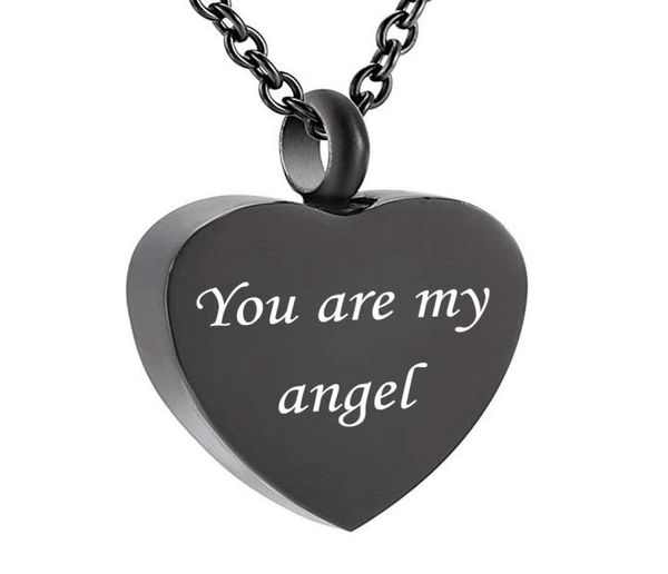 

black heart pendant cremation urn necklace for ashes keepsake stainless steel cremation jewelry4065064, Silver