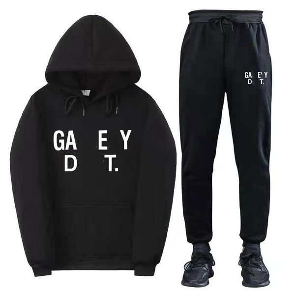 

men's women's tracksuits designer sportswear hoodies pants hooded tracksuit patchwork black solid brand autumn winter hoodie, Gray