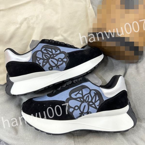 

new luxury fashion colorful women's flat shoes fashion show platform lace-up sneakers tenis designer women men's casual shoe xsd23, Black