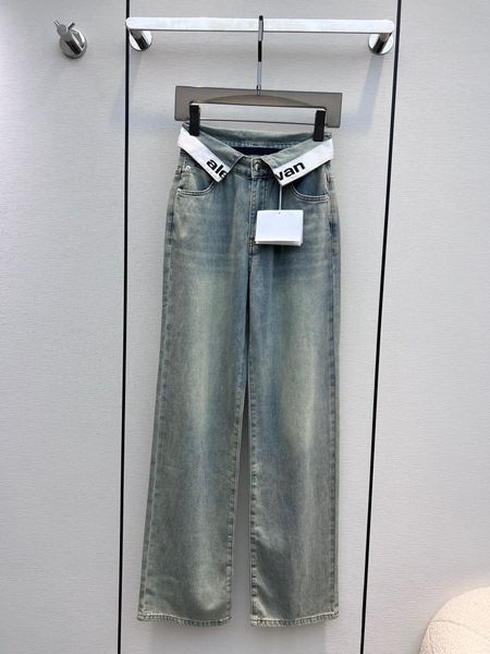 

2023 women's jeans luxury summer new high waist jeans woman elegant retro style straight leg casual denim fashion pants, Blue