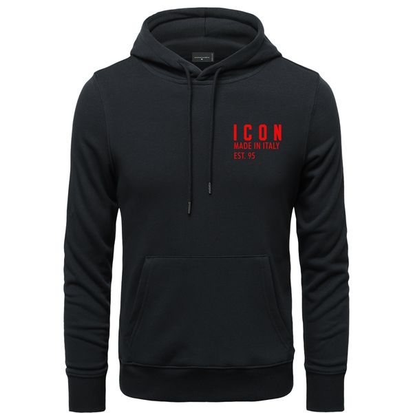

icon fashion long sleeve luxury mens hoodie designer hoodie mens sweater designer sweater man designer clothe man clothe new casual sweatshi, Black
