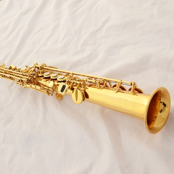 

advanced professional soprano bb lacquer gold saxophone soprano saxophone sax