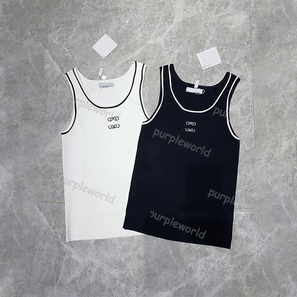 

womens t shirt designer vest alphabet print embroidery sleeveless short summer cotton tank top, White
