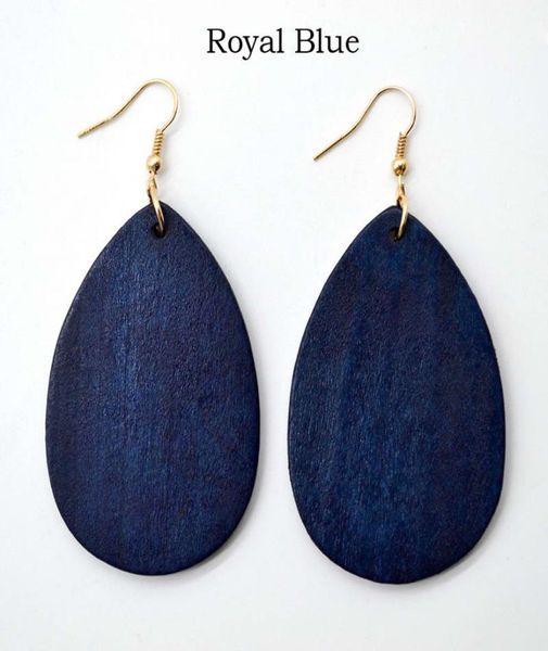 

zwpon blank round teardrop natural wood drop earrings for women fashion wooden female earrings jewelry3382009, Silver