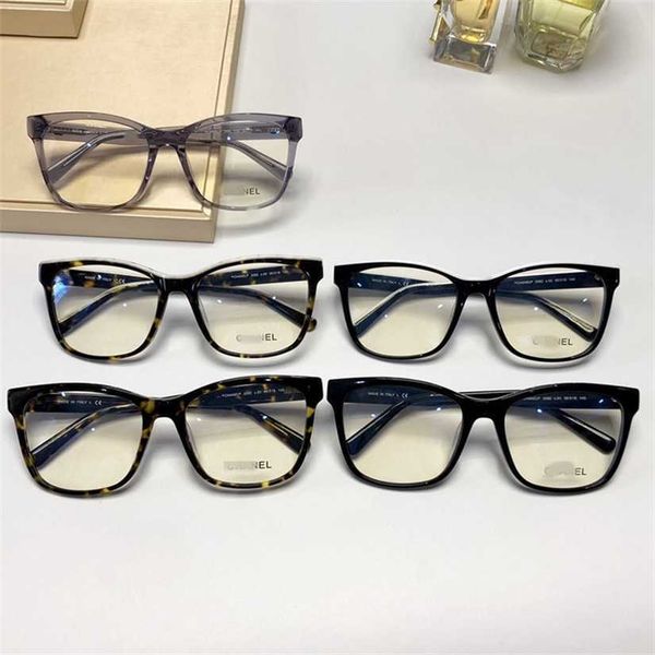 

sunglasses 2023 new xiaoxiang square street shoot same ch3392 plate plain face glasses frame anti blue light flat mirror, White;black