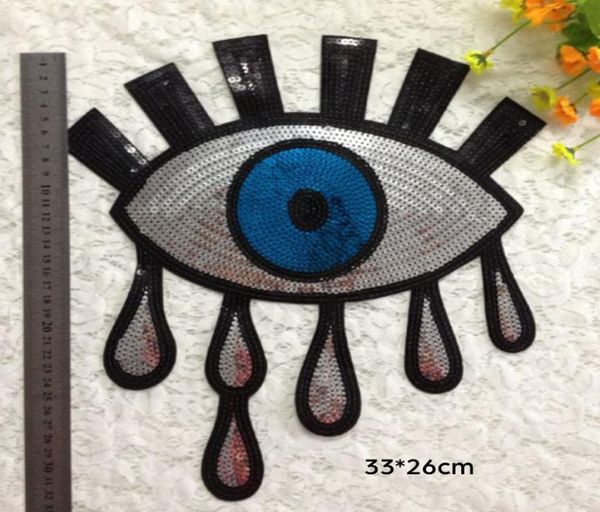 

10 pieces diy clothing lace accessories beads sequins patches chapter silver eyes sequins embroidered large diy cloth with glue pa6737974