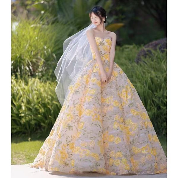 

luxury ball gown prom dresses with detachable train beading long yellow floral evening gown sequined formal dresses even gowns plus size par, Black