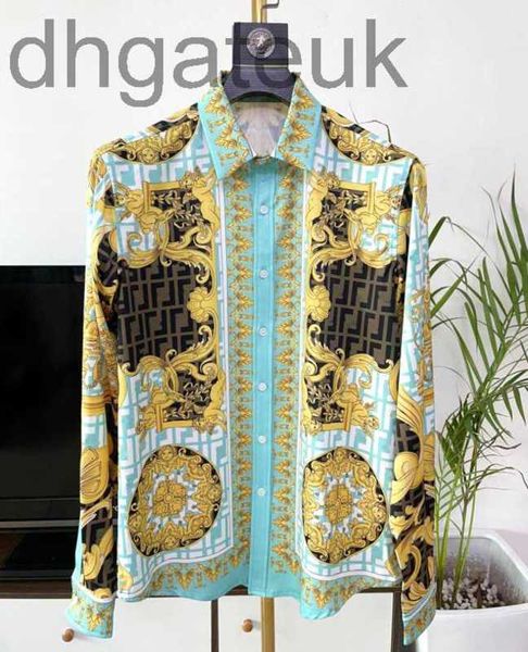 

men's casual shirts designer 2023 spring/summer fashion trend digital printing long sleeve polo neck shirt cardigan 2wc6, White;black