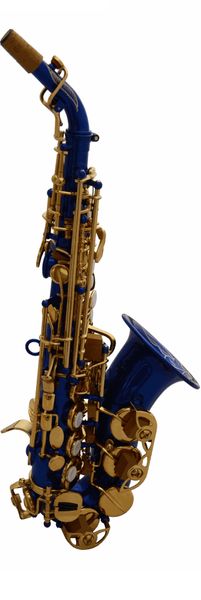 

bb soprano small bent saxophone blue lacquer children soprano saxophone