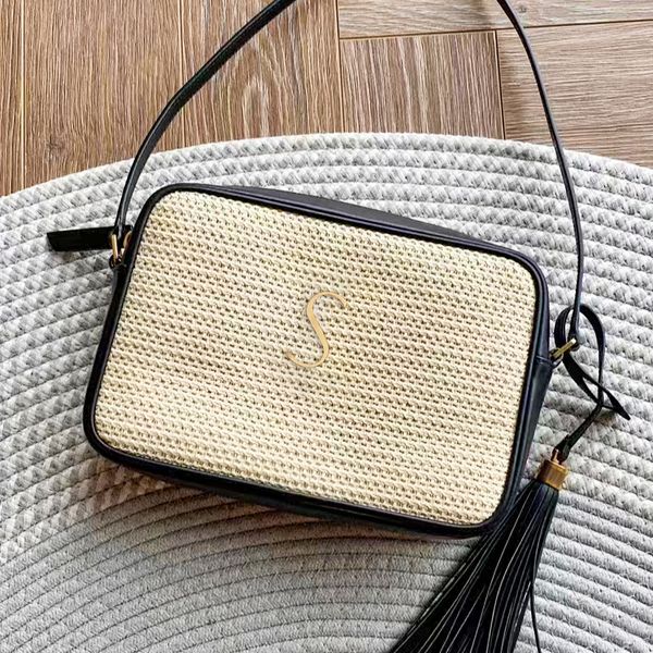 

straw luxury lou vanity camera bag womens mens holders cross body shoulder bags totes hand bag wash weave lady summer clutch bags messenger