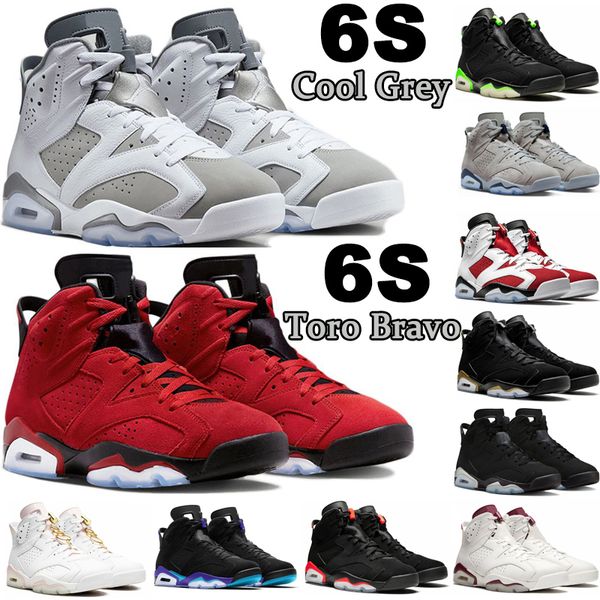 

jumpman 6 6s mens retro basketball shoes cool grey toro bravo unc metallic silver georgetown red oreo mint foam gold hoops midnight navy men