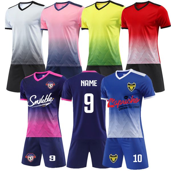 

jerseys men kid custom football sets soccer jerseys club team football training uniform suit child set fast dry 230710