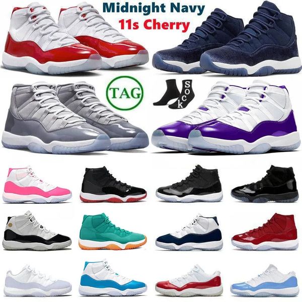 

news 11 11s basketball shoes men women 11s cherry midnight navy cool grey 25th anniversary 72-10 low bred pure violet mens trainers sport sn