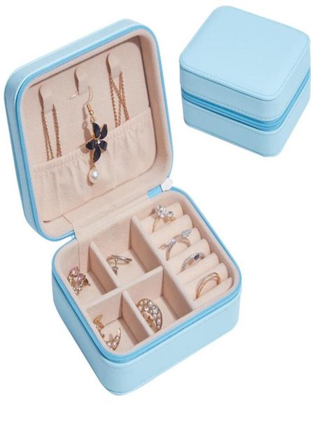 

2021 jewelryorganizer display travel jewelry case boxes portable jewelrys box leather storage6936808, Black;white