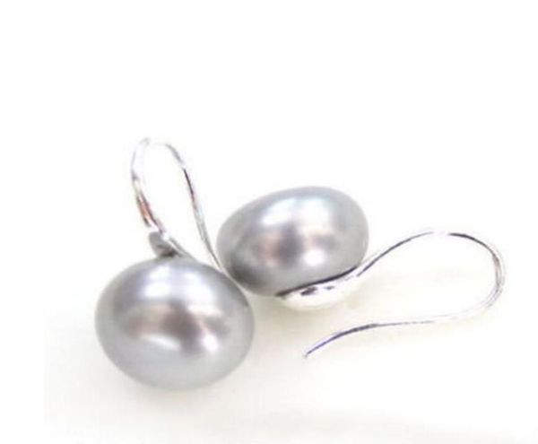 

genuine 1112 mm saltwater white pearl earring 925 sterling silver earring gt4966738, Golden