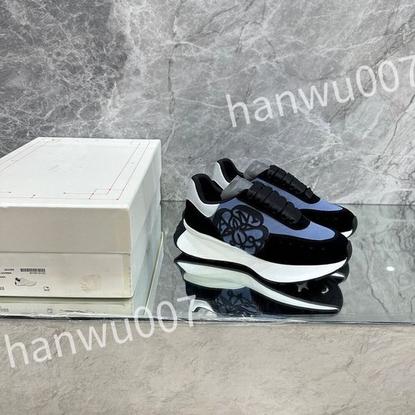 

luxury fashion colorful women's flat shoes fashion show platform lace-up sneakers tenis designer women men's casual shoe xsd230404, Black