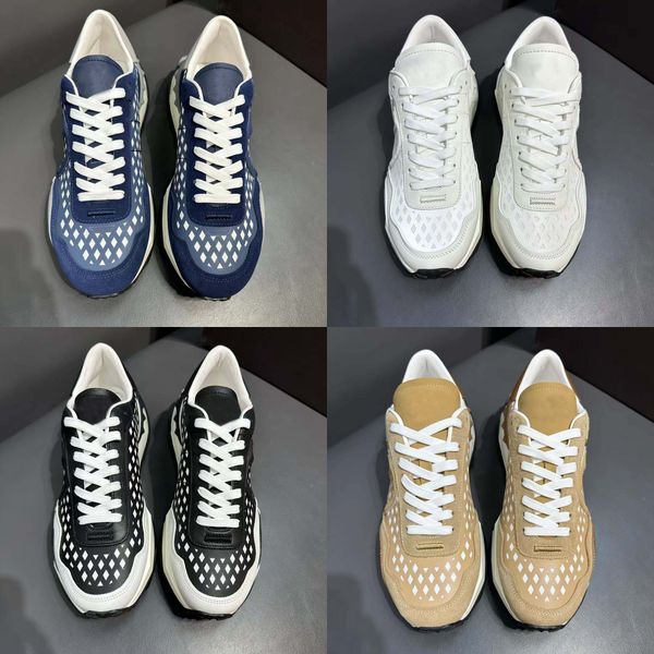 

designer sneaker mens trainer valentins shoe scarpe platform heel brand high mercerized canvas cutting process designers shoes high woman sn, Black