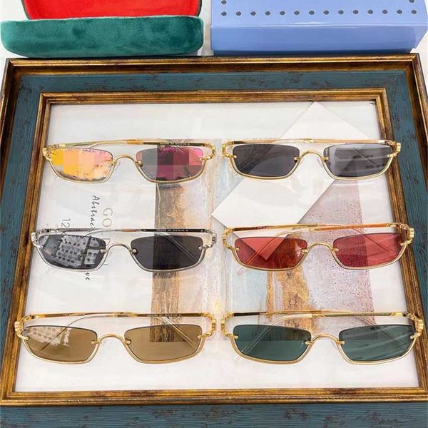 

sunglasses 2023 new family ins network red with metal half frame personalized hip hop sunglasses gg1278s, White;black