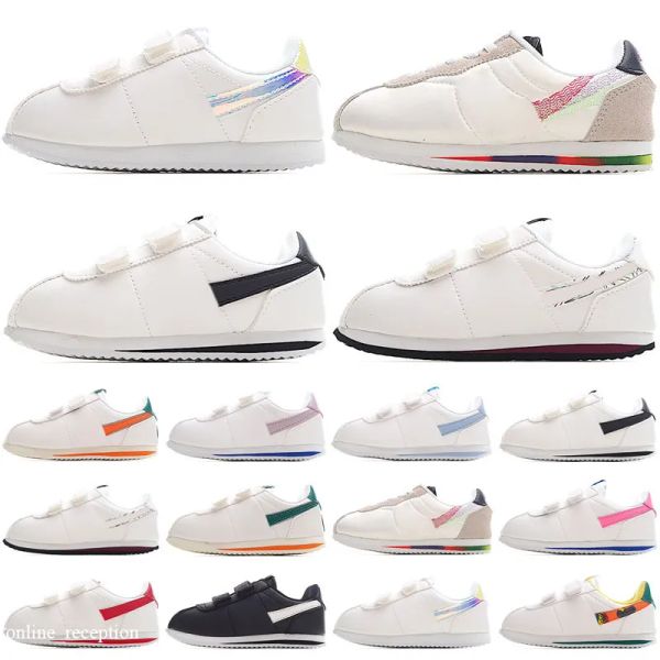

2022 classic kids retro cortez basic running shoes nylon rm white sneaker toddler royal casual forrest gump black runner 22-36