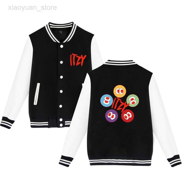

men's jackets itzy crazy in love baseball jacket women men kpop fashion sweatshirt coat autumn loose baseball uniform outerwear itzy me, Black;brown