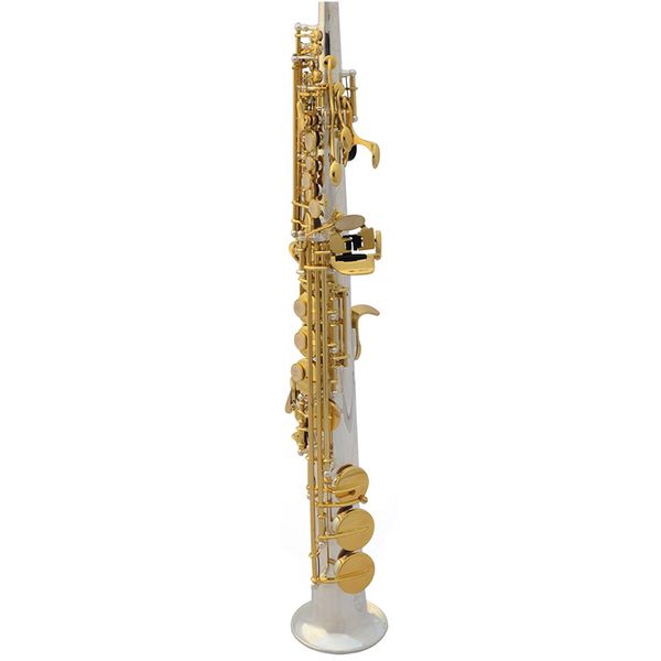 

advanced professional bb soprano silver plated one piece saxophone sax