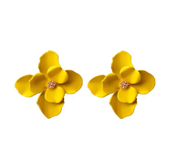 

europe and the united states fashion big sweet flower studs female accessories trendsetters network red baita korean earrings7405930, Silver