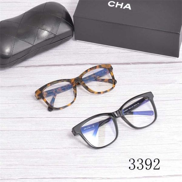 

sunglasses 2023 new xiaoxiang 3392 plate square eyeglass frame flat myopia glasses, White;black