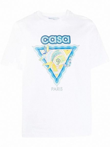 

casablanc shirt 23ss men t shirt designer t-shirts fashion man women smiley casablanca printing casablanca tees us size s-xl u5zx#, White;black
