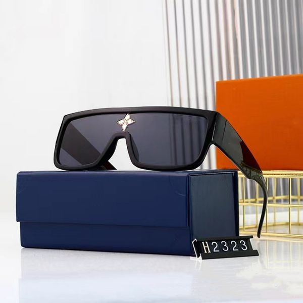 

2023 new european and american personality fashion watermark one-piece square frame women's sunglasses popular sunglasses women's, White;black