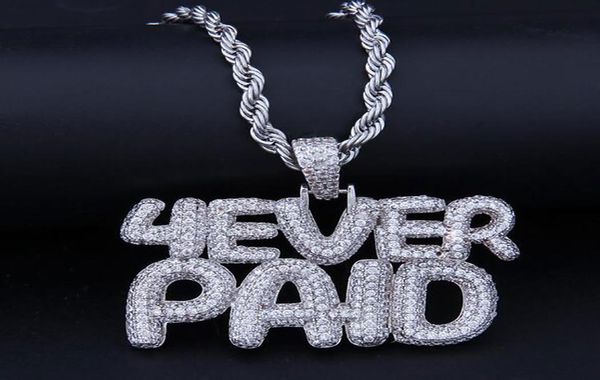

iced out cz bling 4everpaid pendant necklace mens micro pave cubic zirconia simulated diamonds necklace foreverpaid2462948, Silver