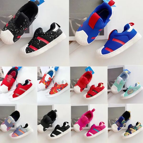 

kids shoes superstar 360 shoe toddlers boys girls youth designer running shoes infants children authentic sneakers baby trainers outdoor spo, Black