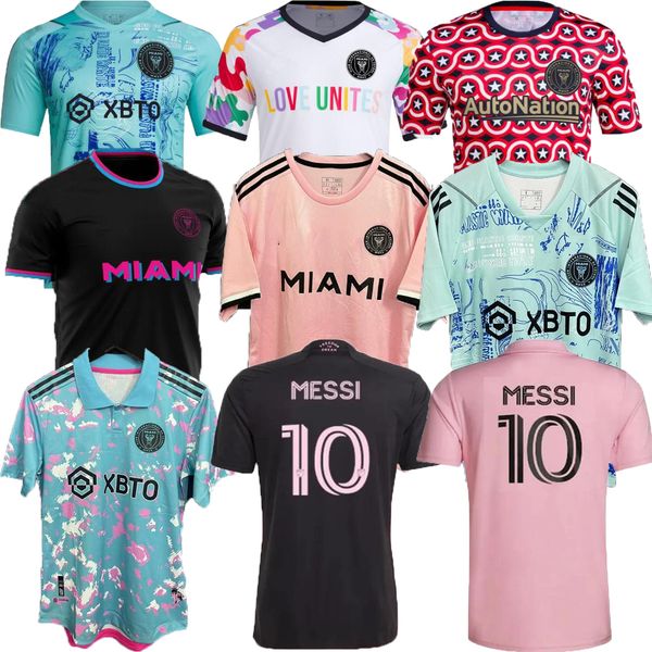 

2023 2024 inter miami soccer jerseys messis sergio captain america pre match 23 24 football men kids fans player version shirt kits long sle, Black;yellow