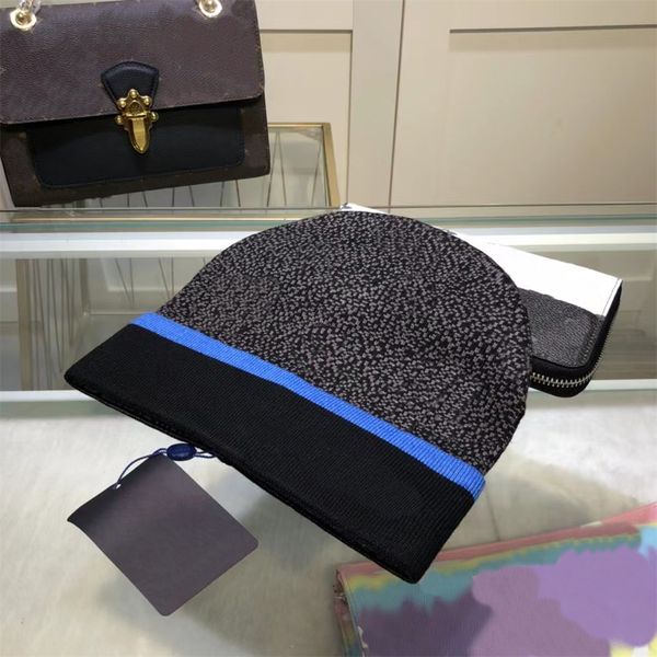 

designer mens classic letter wool beanie hat autumn winter couple universal wool skull cap warm knitted cap autumn outdoor movement skull ha, Blue;gray