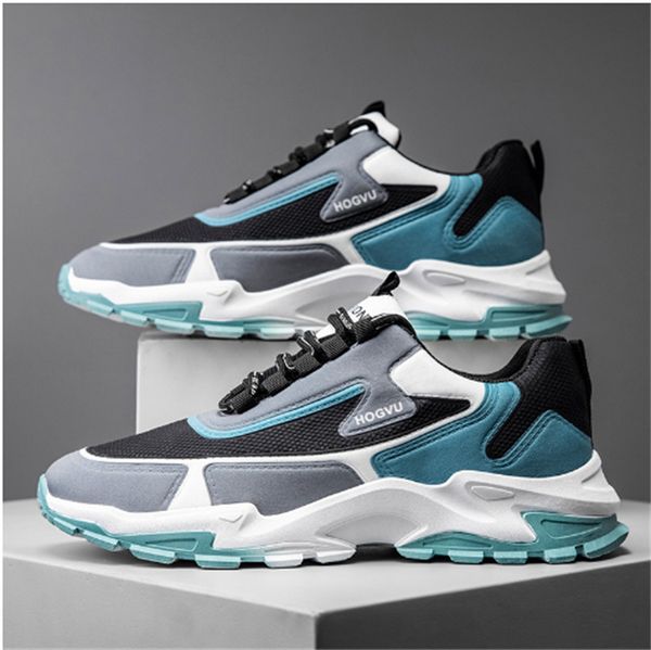 

men's sports shoes 2023 summer new flying tide shoes fashion korean leisure running shoes, Black